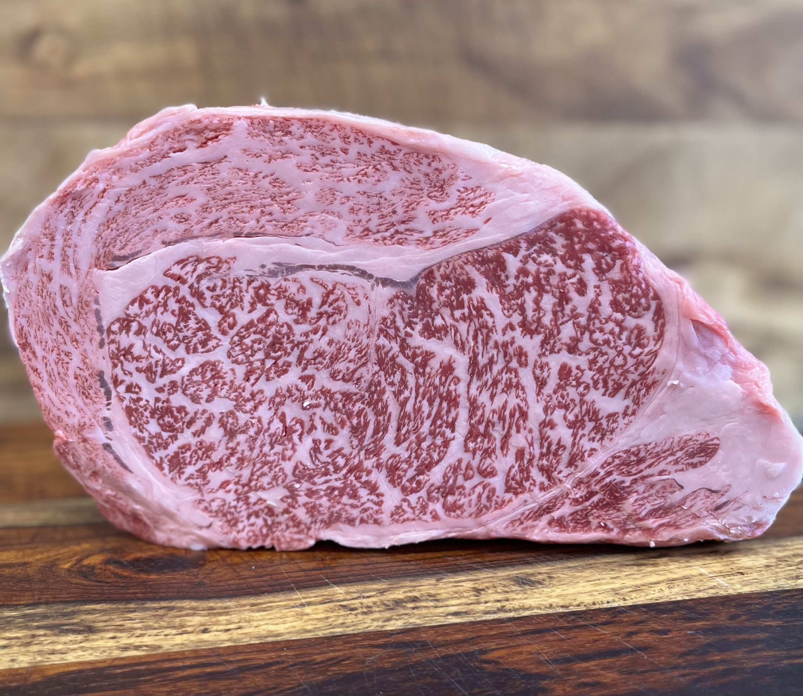 wagyu beef. most often available as A5 wagyu. Most often in stock for the holidays.