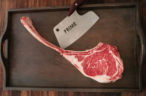 tomahawk steak. available in prime. in stock for holidays and special occasions.
