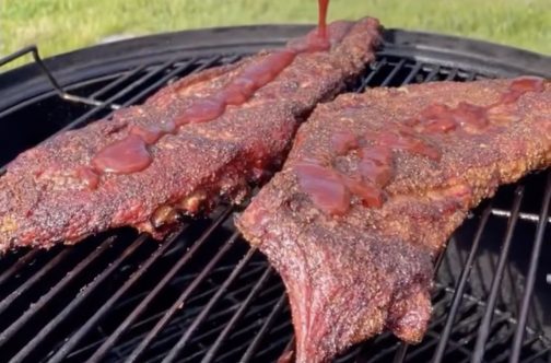 Smoked Baby Back Ribs with Cherry Bomb BBQ Sauce
