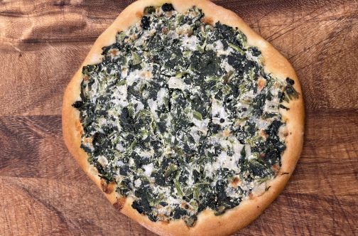 Noujaims Bistro spinach goat cheese pie. Toss in the oven for a quick snack or appetizer